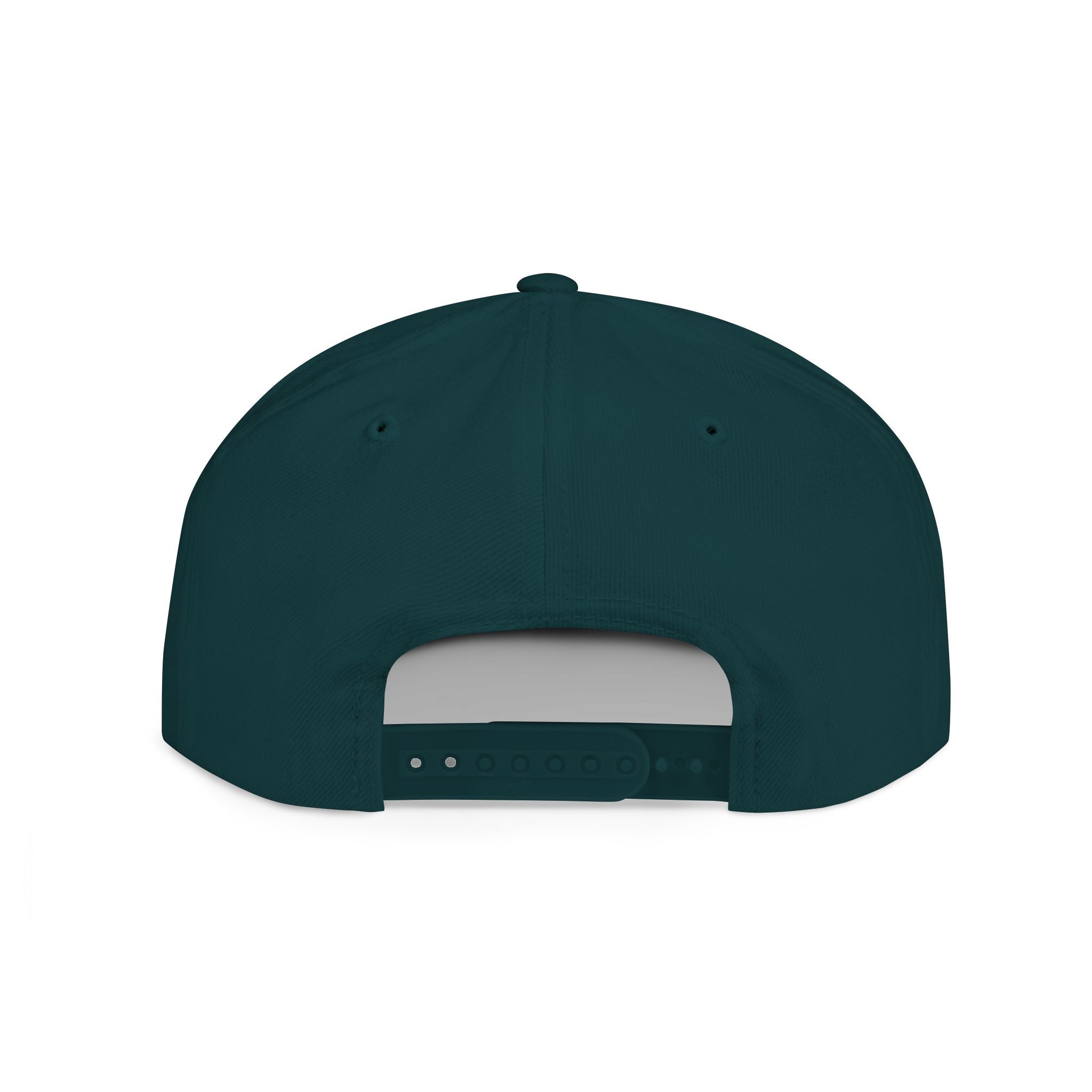 Flat Bill Snapback Hat — Gothic "PG" Monogram with Star Cluster