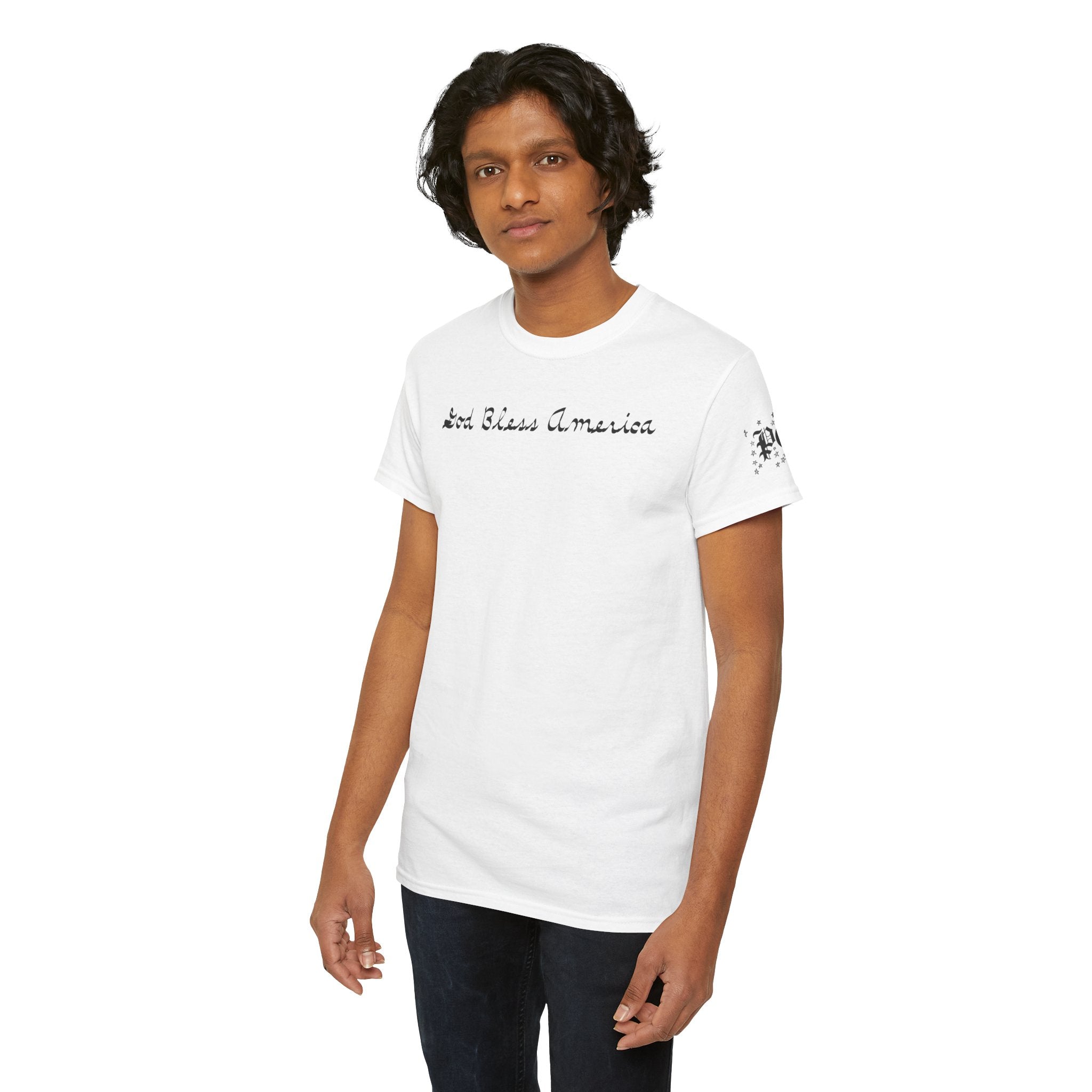 Patriotic 'God Bless America' Tee — 'We The People' Backprint 250th Celebration T-Shirt