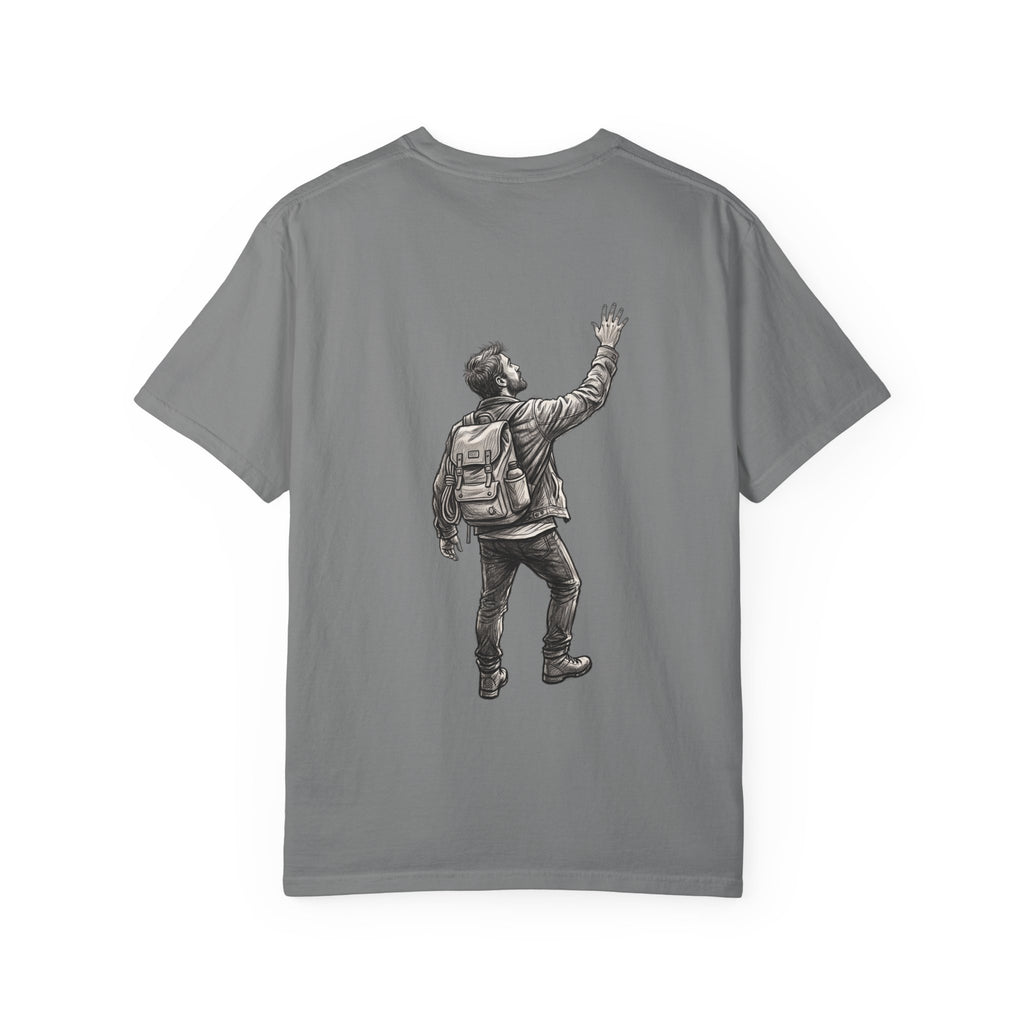 Isaiah 6:8 T-Shirt — Vintage Prayerful Backpacker Graphic Tee
