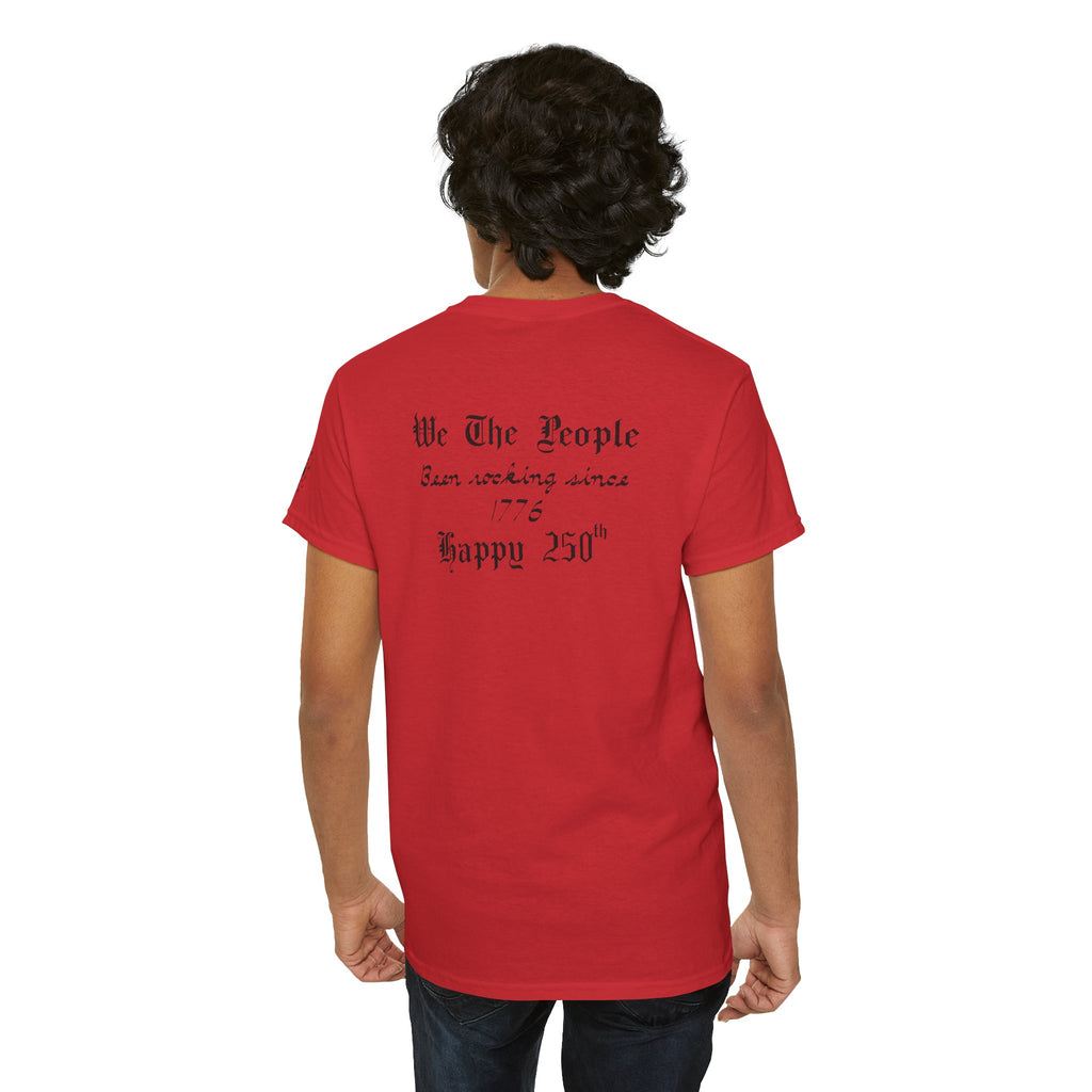 Patriotic 'God Bless America' Tee — 'We The People' Backprint 250th Celebration T-Shirt