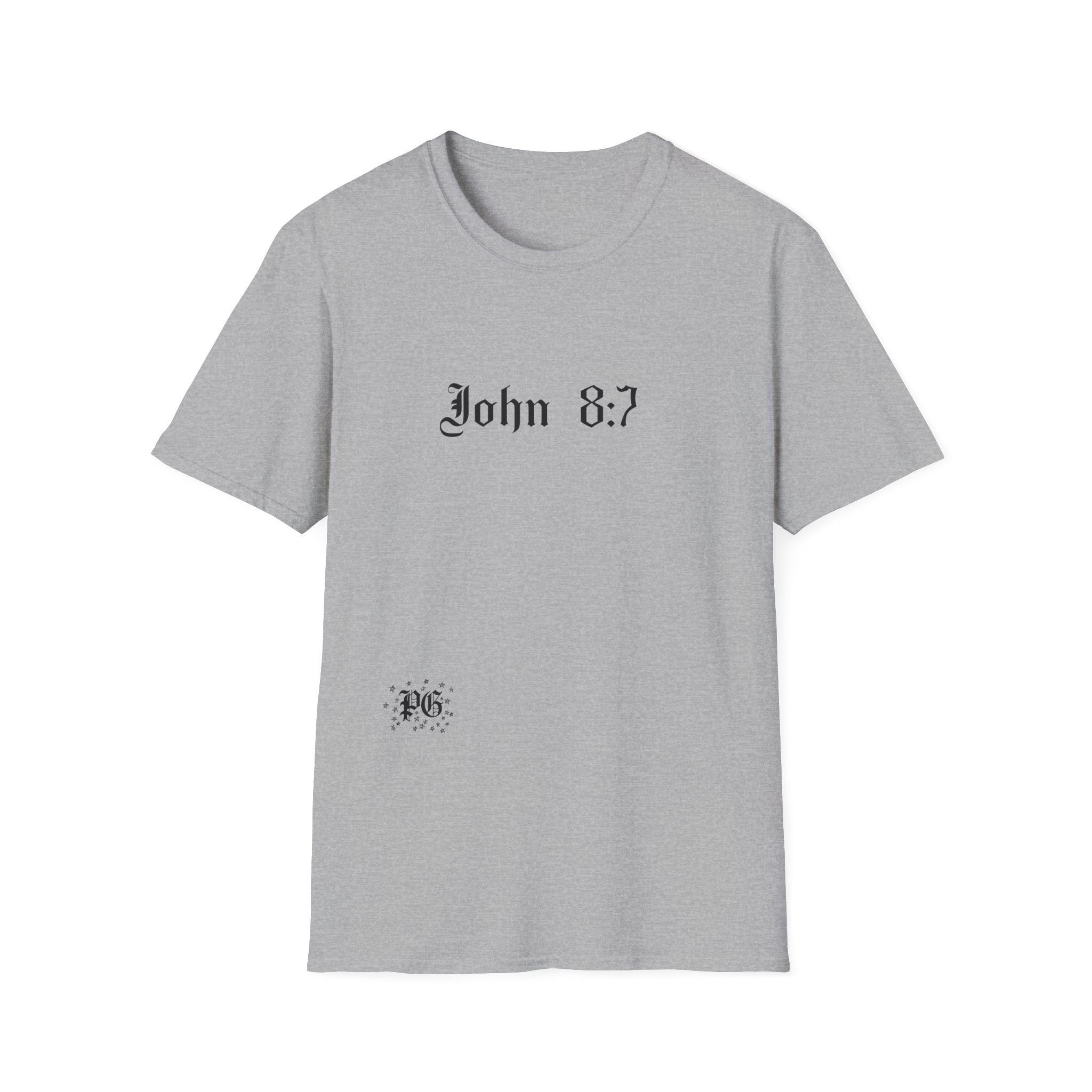 T-Shirt — John 8:7 Vintage Scripture Tee