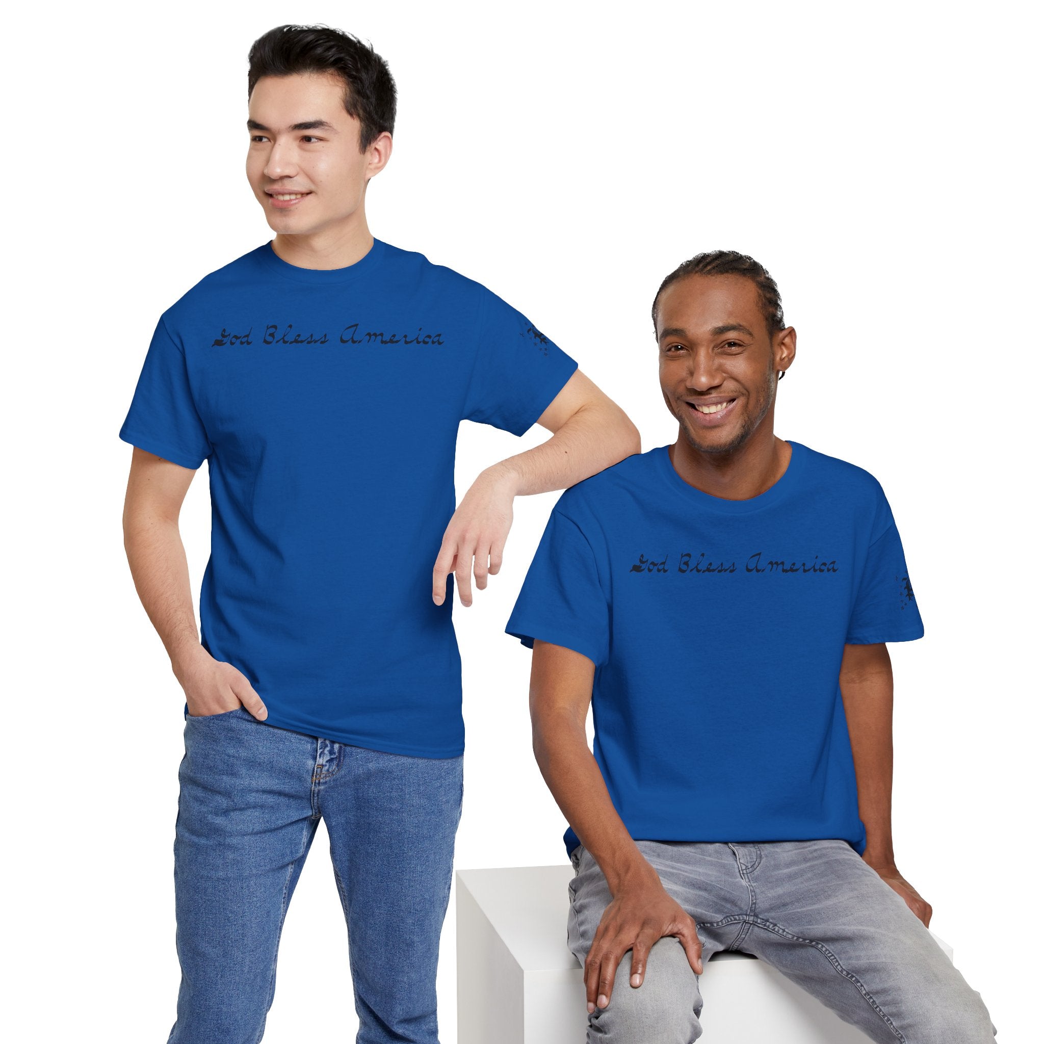 Patriotic 'God Bless America' Tee — 'We The People' Backprint 250th Celebration T-Shirt