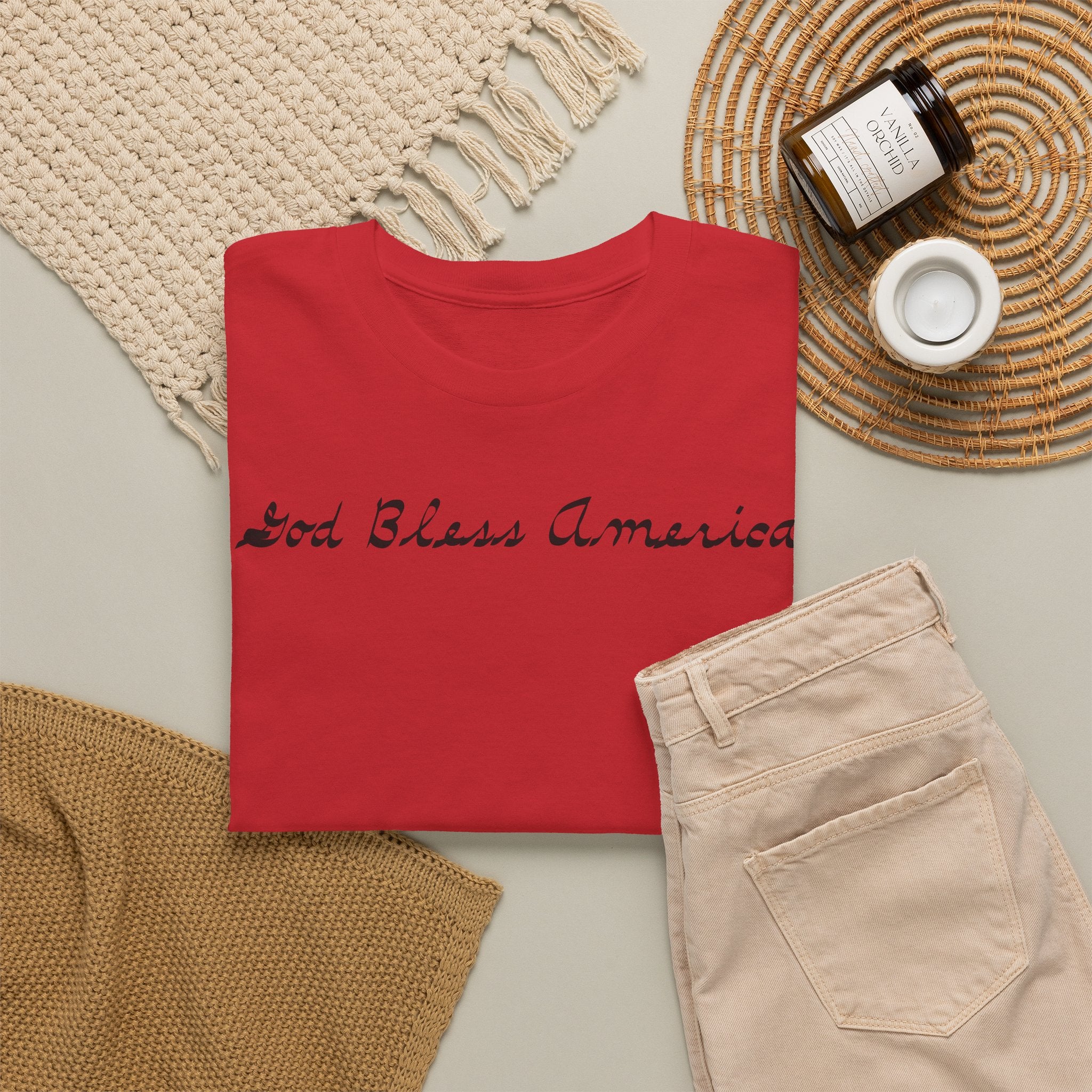Patriotic 'God Bless America' Tee — 'We The People' Backprint 250th Celebration T-Shirt