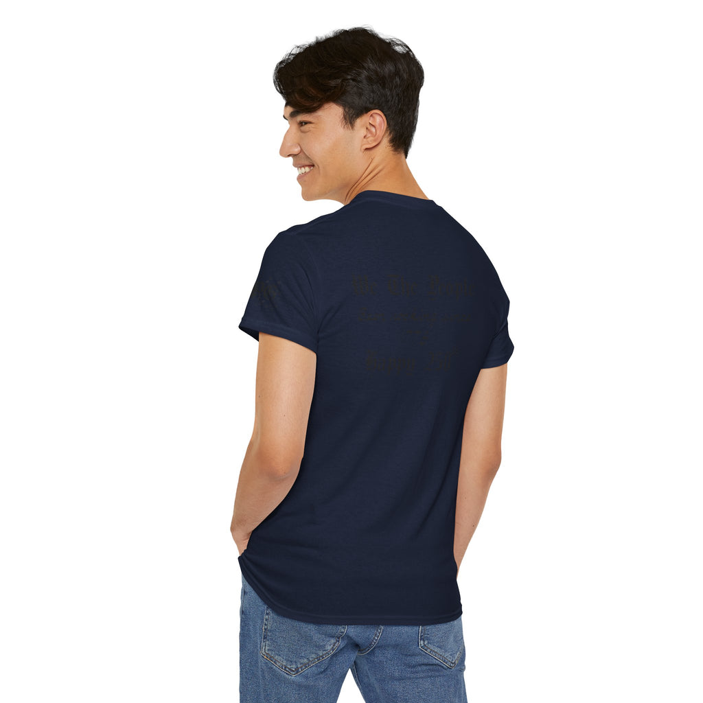 Patriotic 'God Bless America' Tee — 'We The People' Backprint 250th Celebration T-Shirt