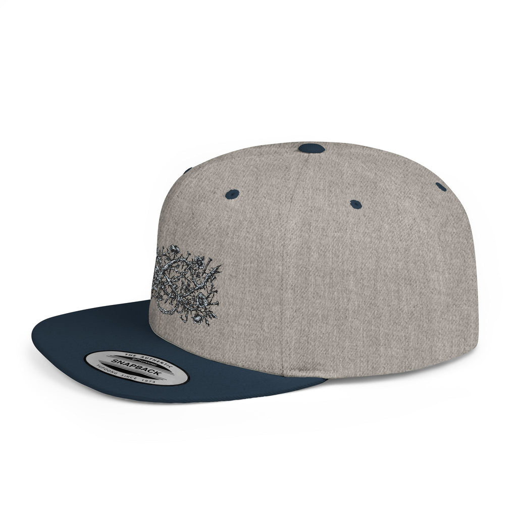 Floral Flat Bill Snapback Hat