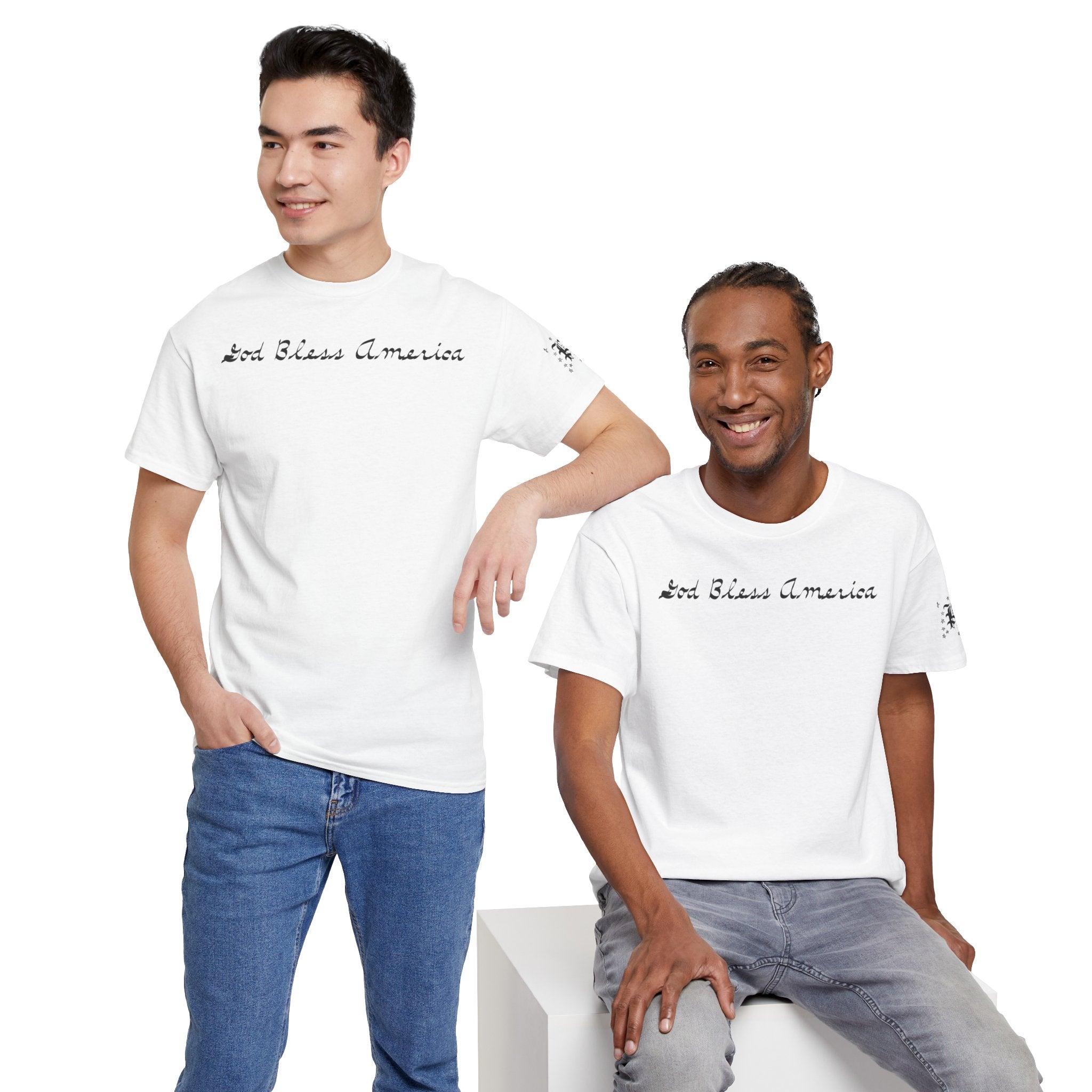 Patriotic 'God Bless America' Tee — 'We The People' Backprint 250th Celebration T-Shirt