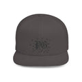 Flat Bill Snapback Hat — Gothic "PG" Monogram with Star Cluster