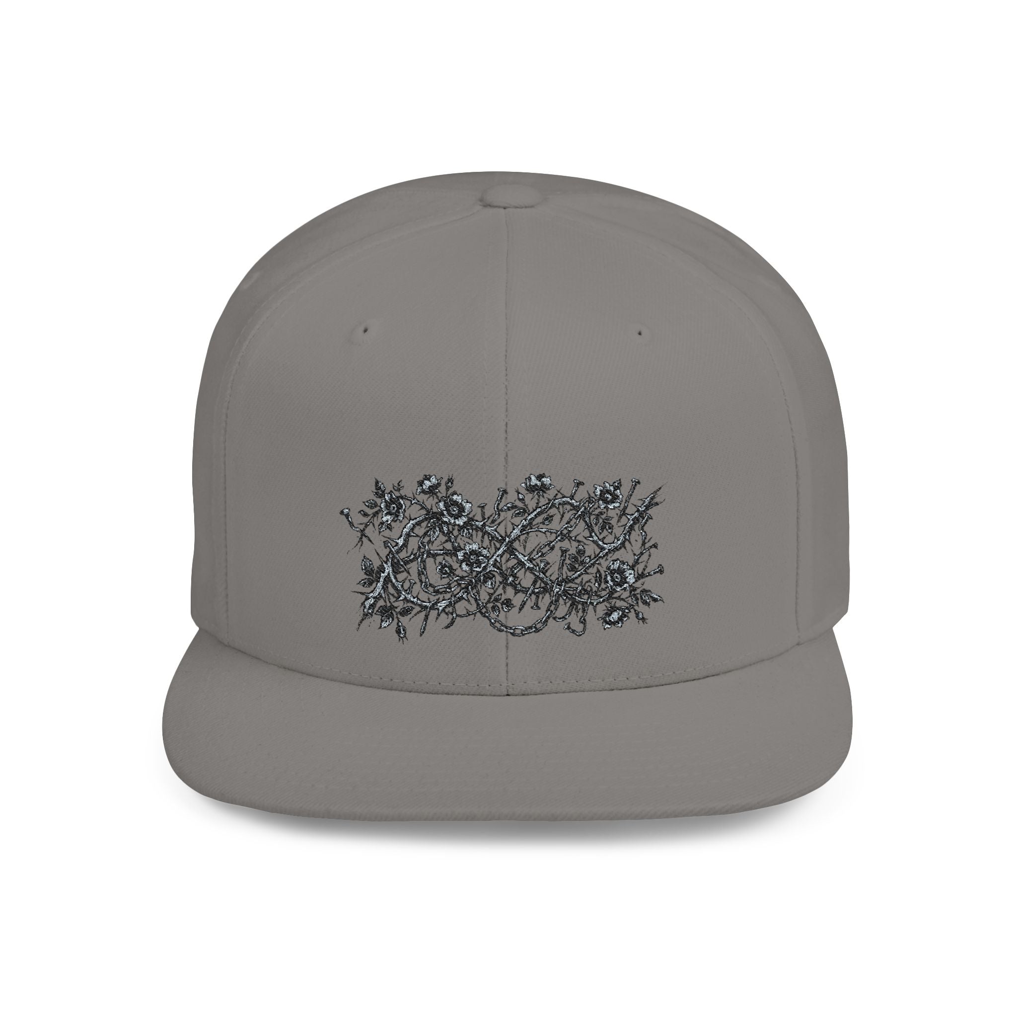 Floral Flat Bill Snapback Hat