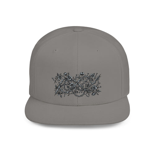 Floral Flat Bill Snapback Hat