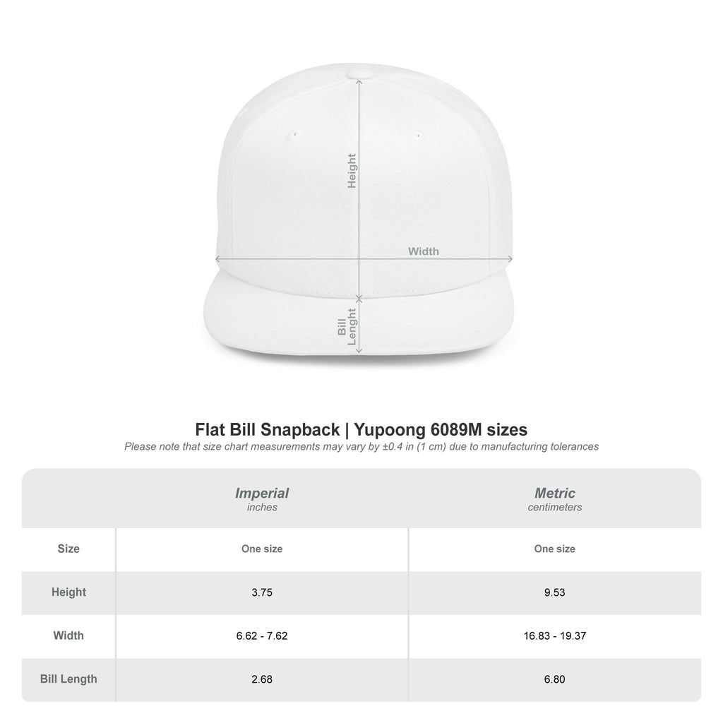 Flat Bill Snapback Hat — Gothic "PG" Monogram with Star Cluster