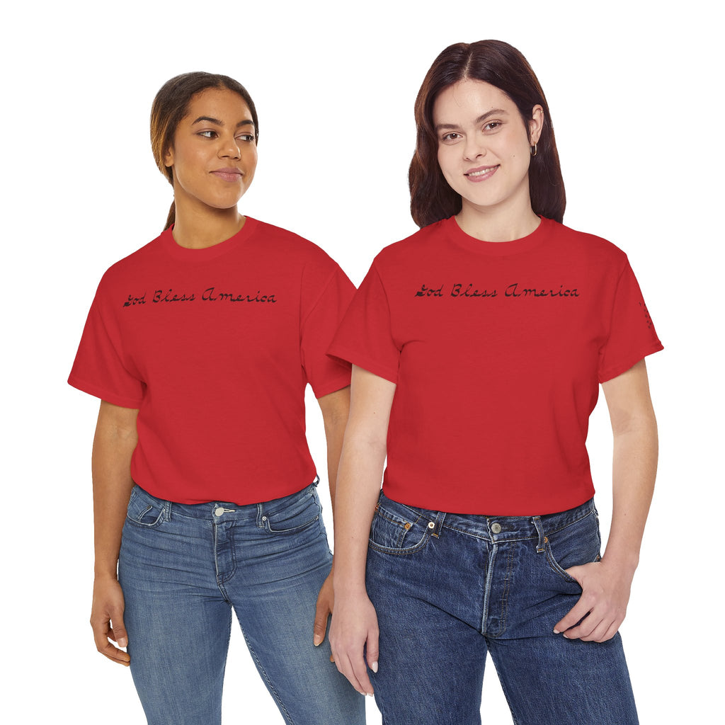 Patriotic 'God Bless America' Tee — 'We The People' Backprint 250th Celebration T-Shirt