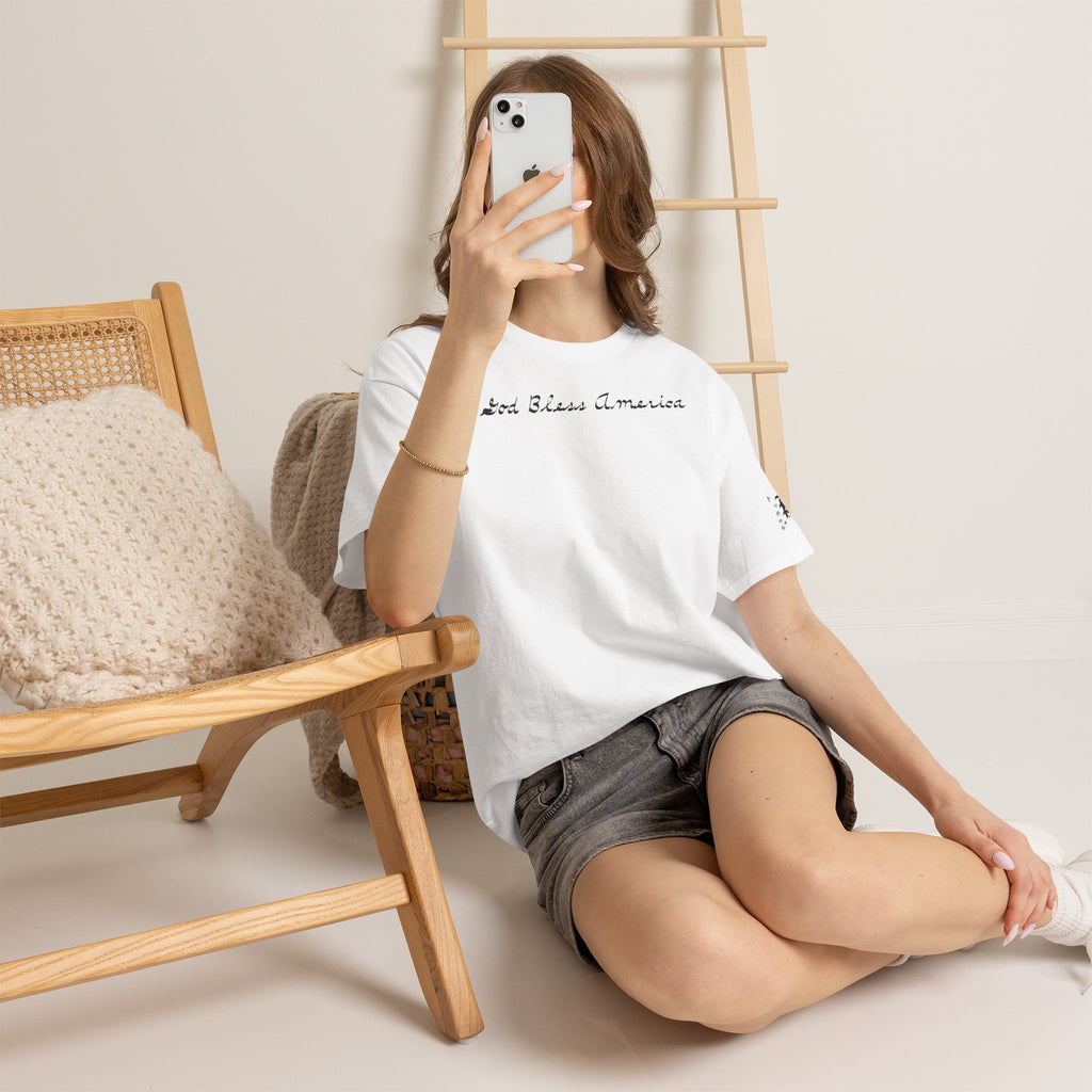 Patriotic 'God Bless America' Tee — 'We The People' Backprint 250th Celebration T-Shirt