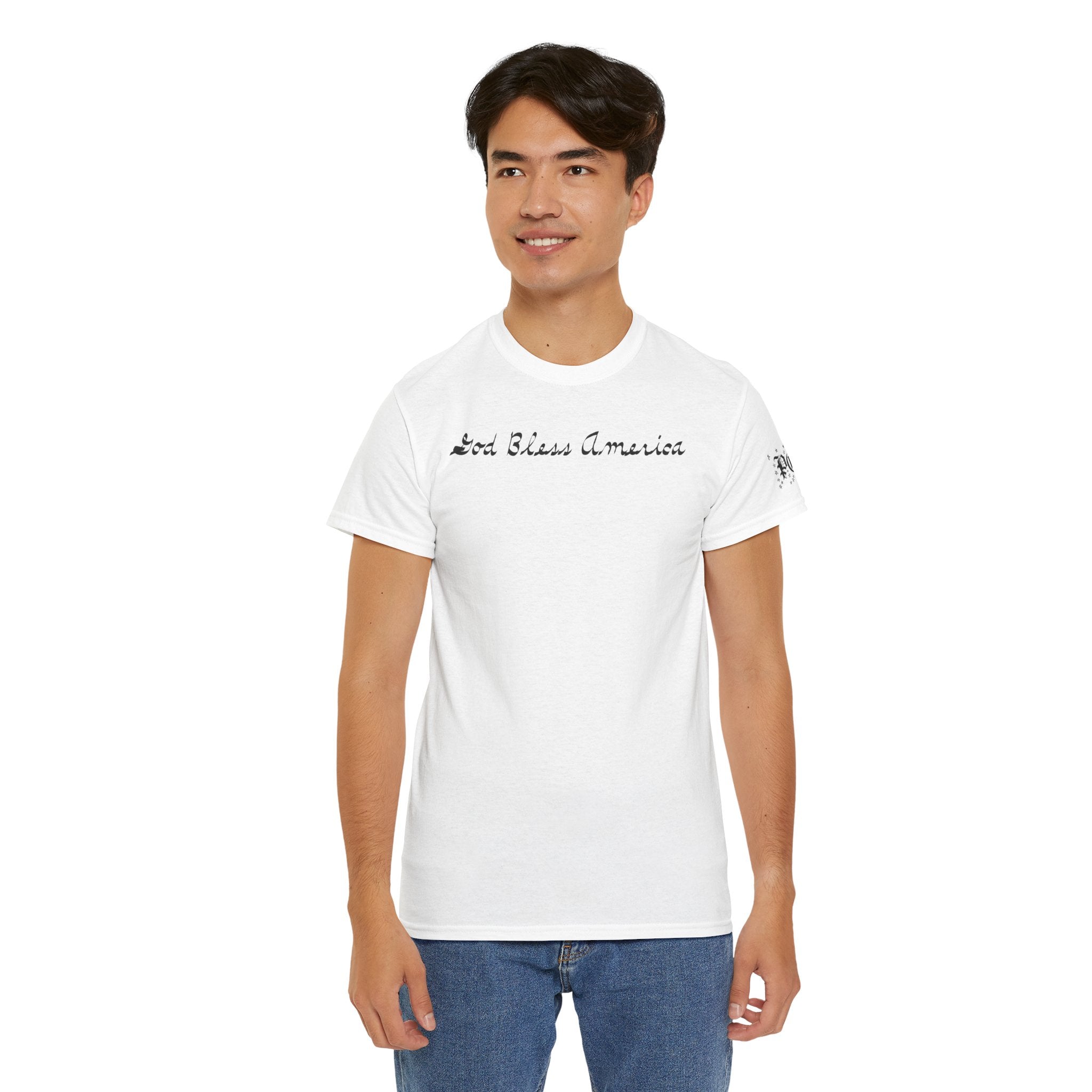 Patriotic 'God Bless America' Tee — 'We The People' Backprint 250th Celebration T-Shirt
