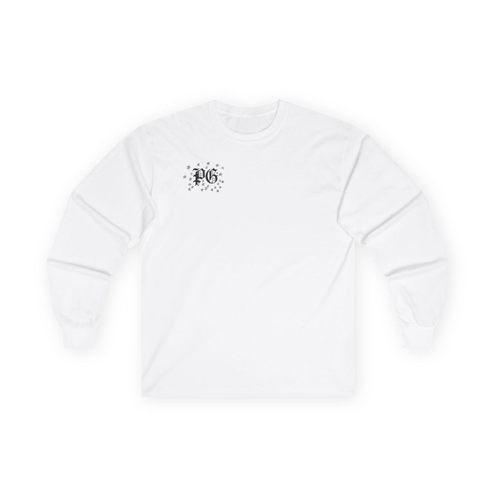 Long Sleeve Tee — Black Floral Vine Infinity Graphic
