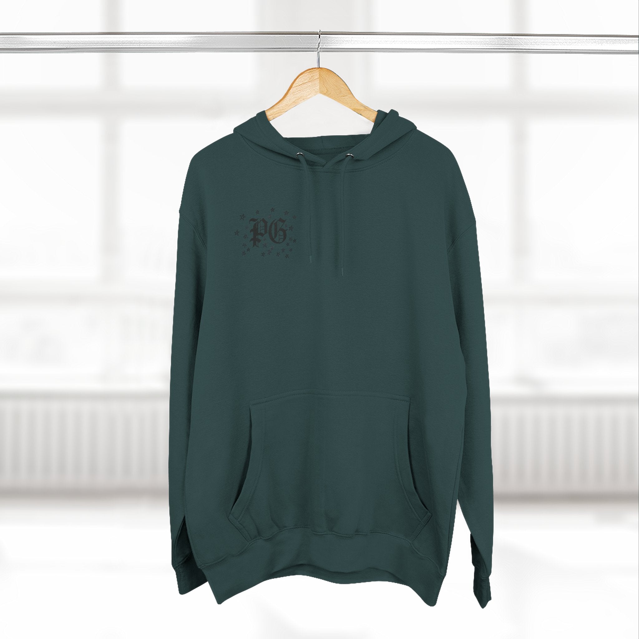 Skelly Cozy Bench Fleece Hoodie — 'Cozy Bench for Skelly' Graphic