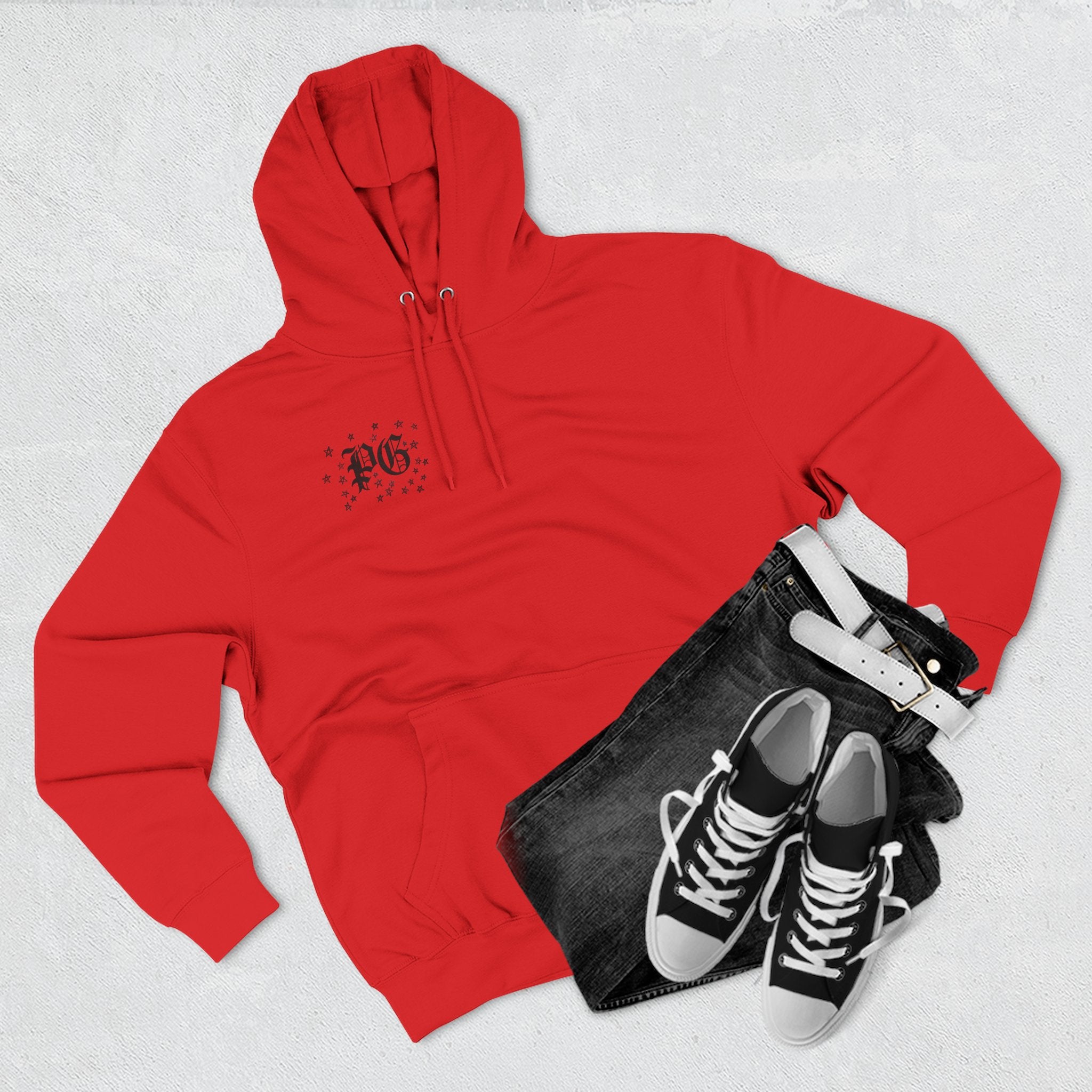 Skelly Cozy Bench Fleece Hoodie — 'Cozy Bench for Skelly' Graphic