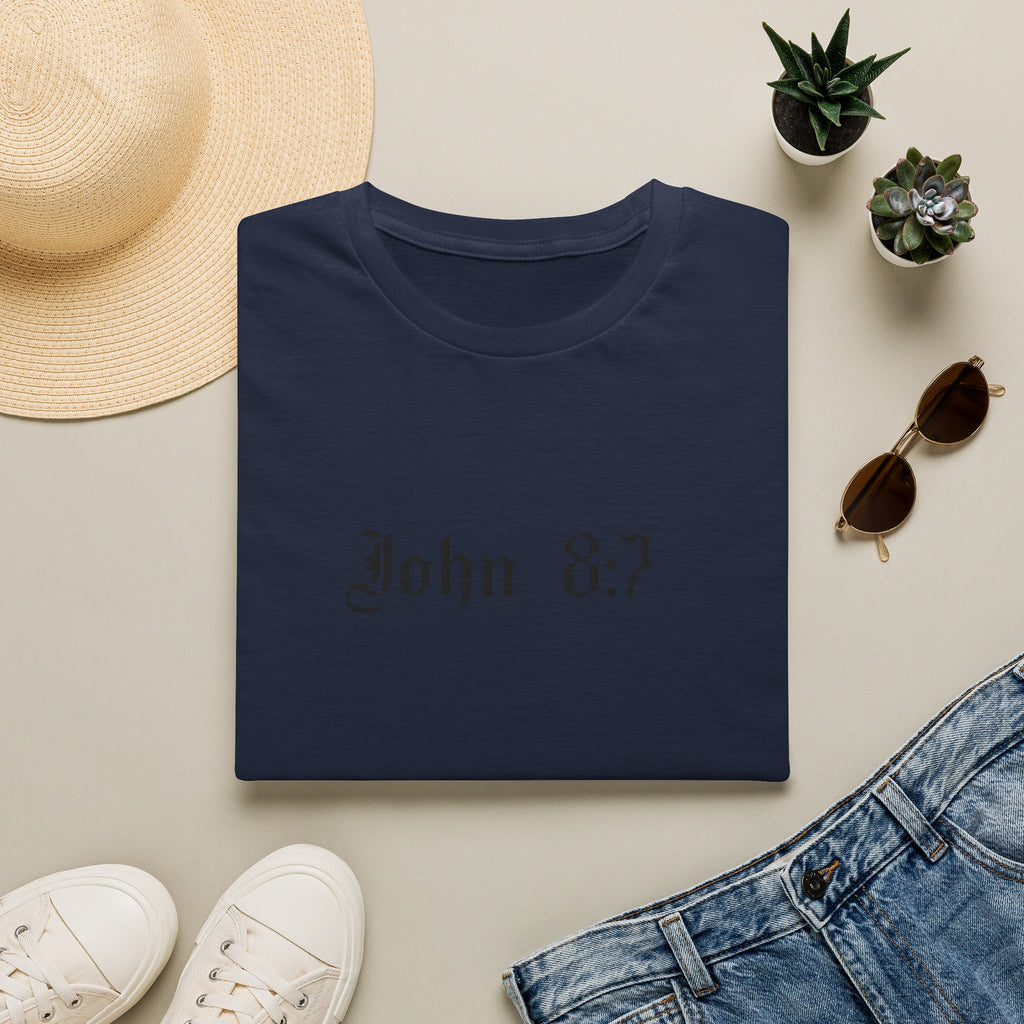 T-Shirt — John 8:7 Vintage Scripture Tee