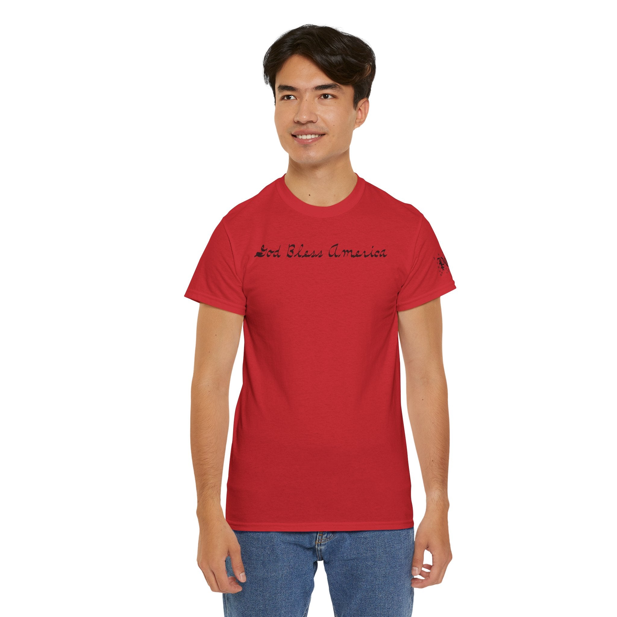 Patriotic 'God Bless America' Tee — 'We The People' Backprint 250th Celebration T-Shirt