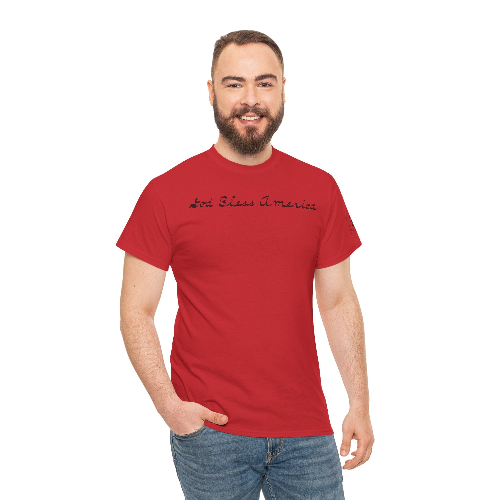 Patriotic 'God Bless America' Tee — 'We The People' Backprint 250th Celebration T-Shirt