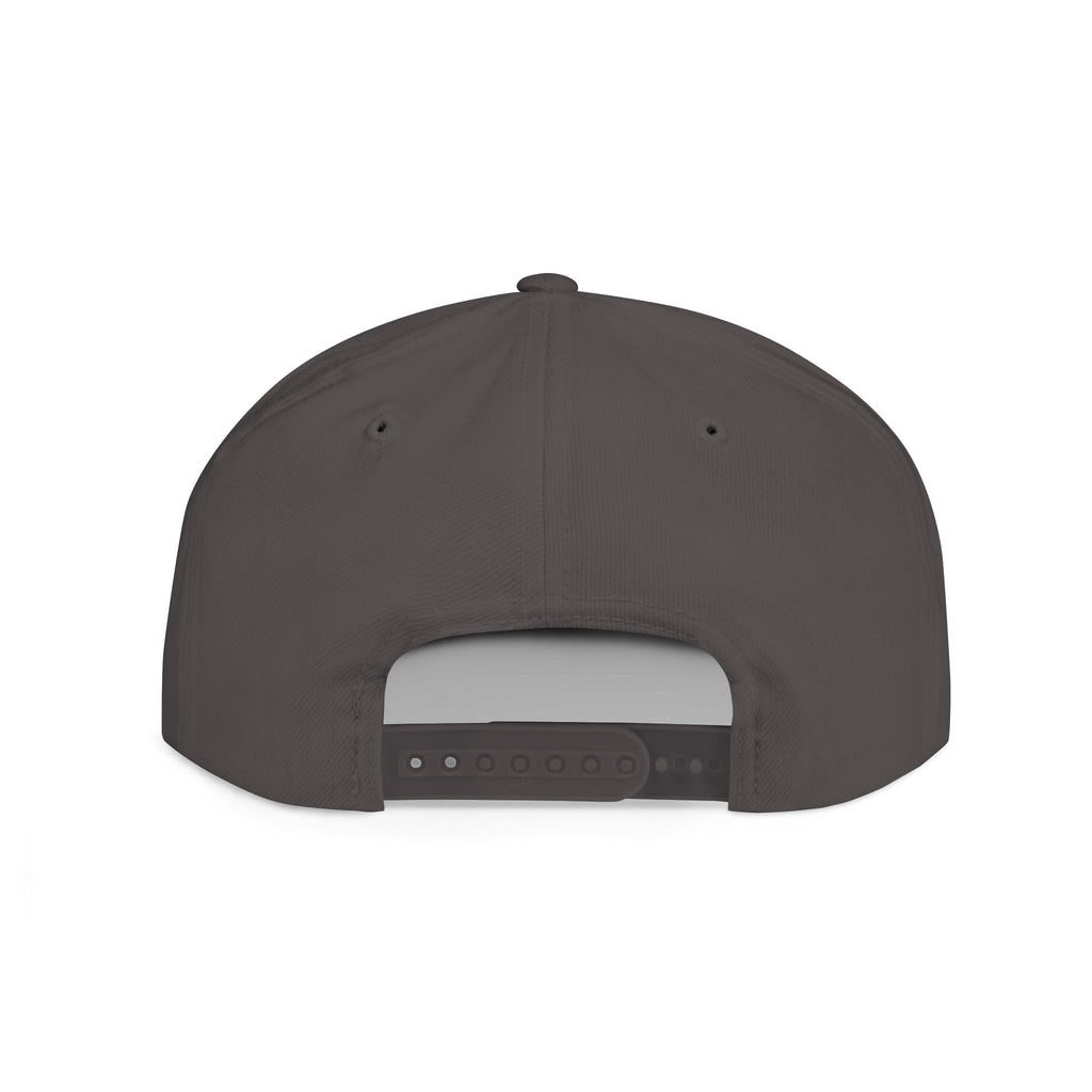 Flat Bill Snapback Hat — Gothic "PG" Monogram with Star Cluster