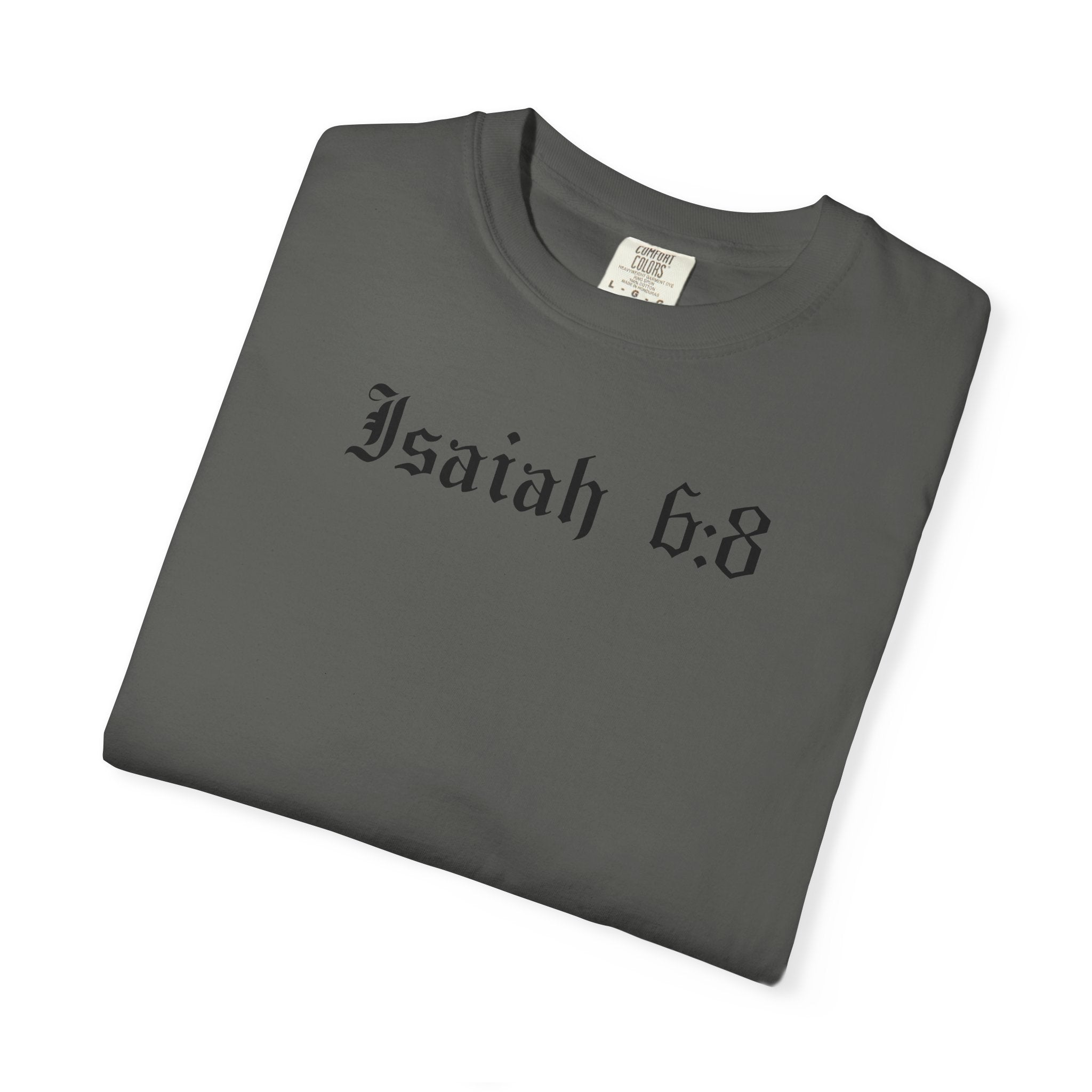 Isaiah 6:8 T-Shirt — Vintage Prayerful Backpacker Graphic Tee
