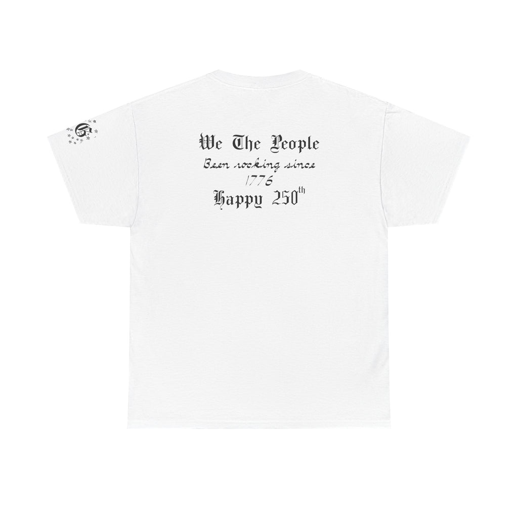Patriotic 'God Bless America' Tee — 'We The People' Backprint 250th Celebration T-Shirt
