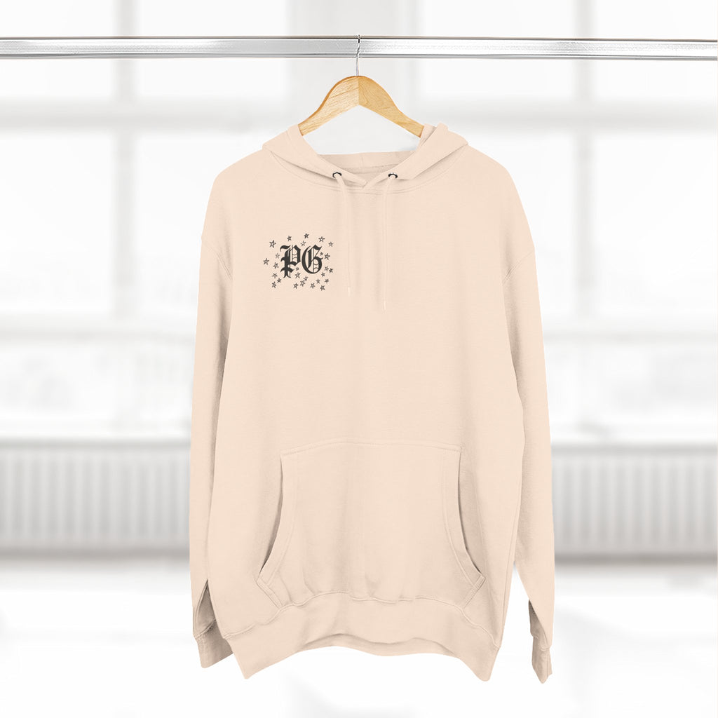 Skelly Cozy Bench Fleece Hoodie — 'Cozy Bench for Skelly' Graphic