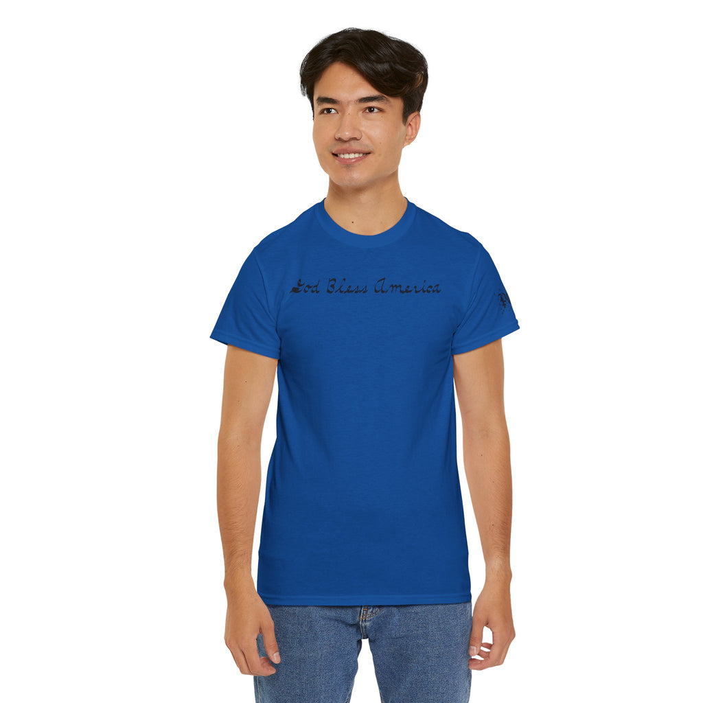 Patriotic 'God Bless America' Tee — 'We The People' Backprint 250th Celebration T-Shirt