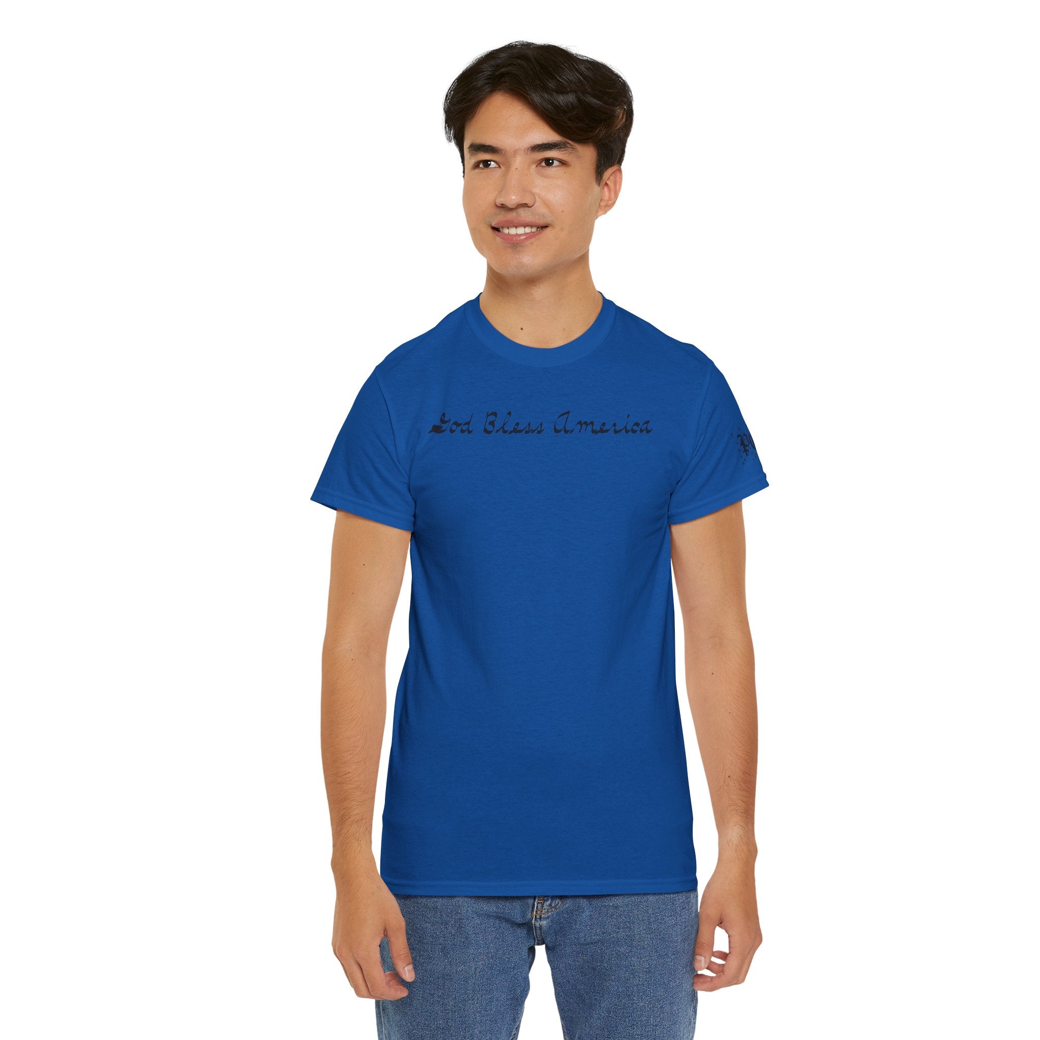 Patriotic 'God Bless America' Tee — 'We The People' Backprint 250th Celebration T-Shirt