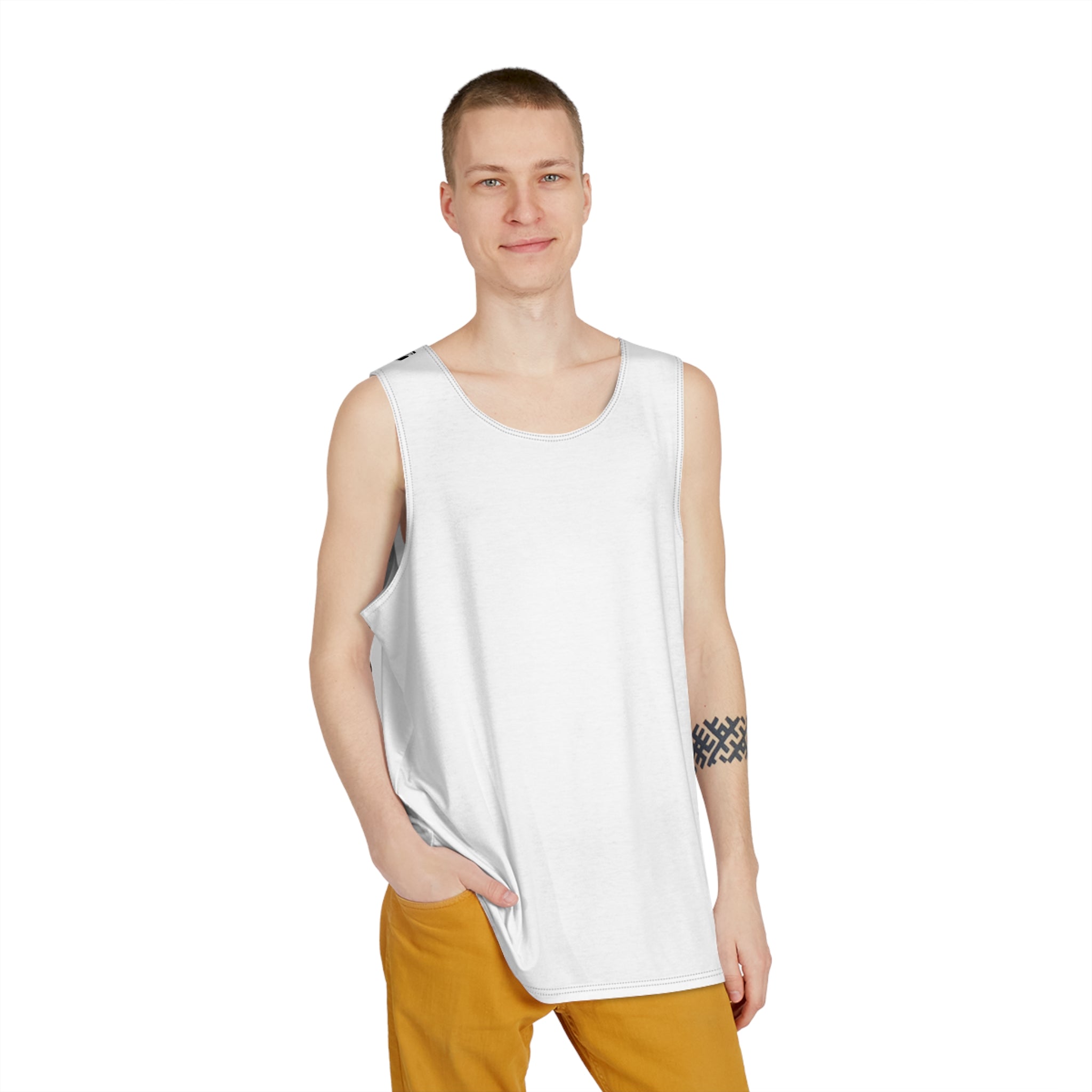 Sunflower Pendant Men’s Tank Top — Gothic Floral Graphic Tank
