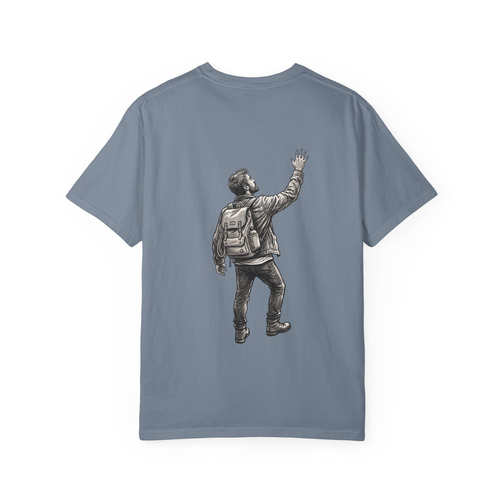 Isaiah 6:8 T-Shirt — Vintage Prayerful Backpacker Graphic Tee
