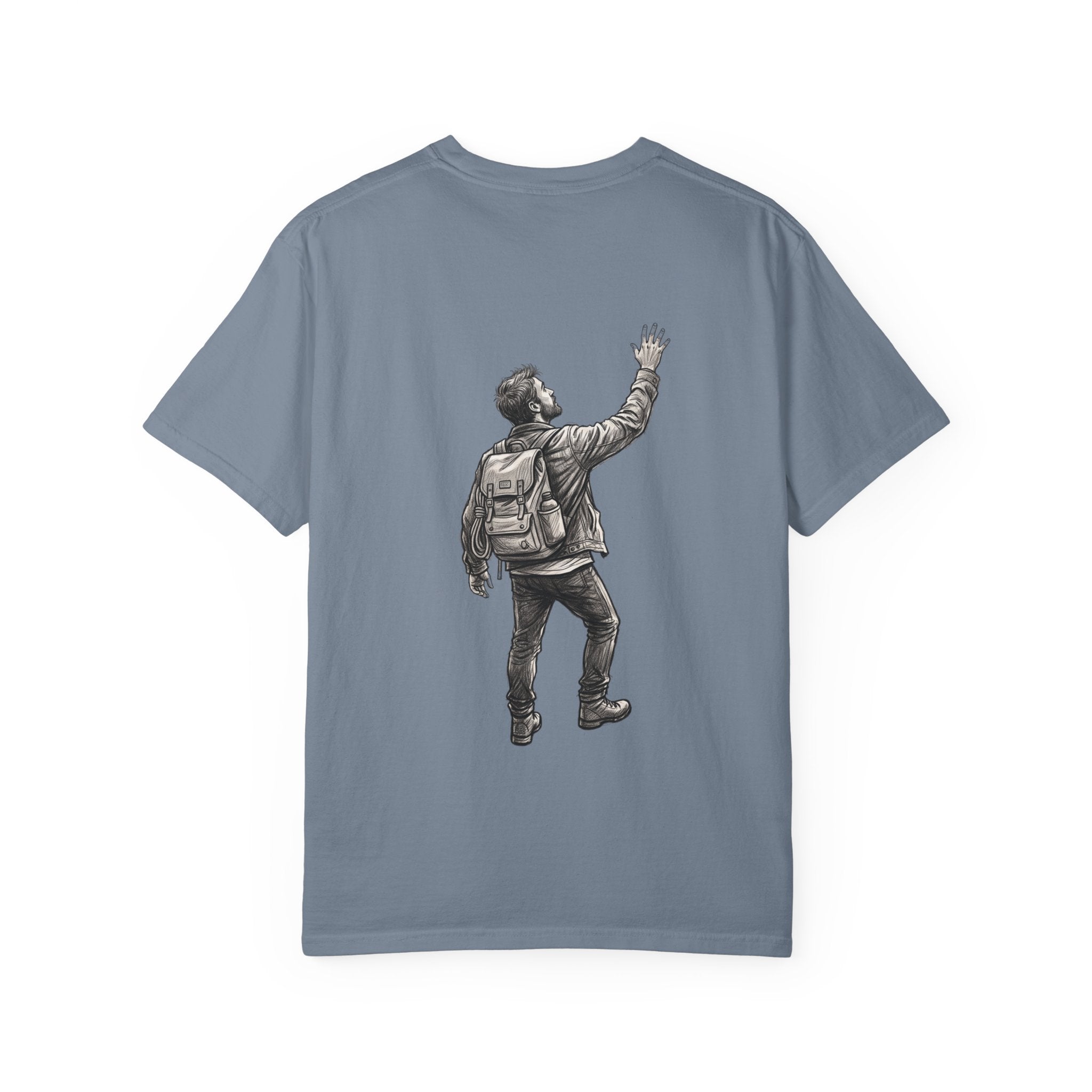 Isaiah 6:8 T-Shirt — Vintage Prayerful Backpacker Graphic Tee