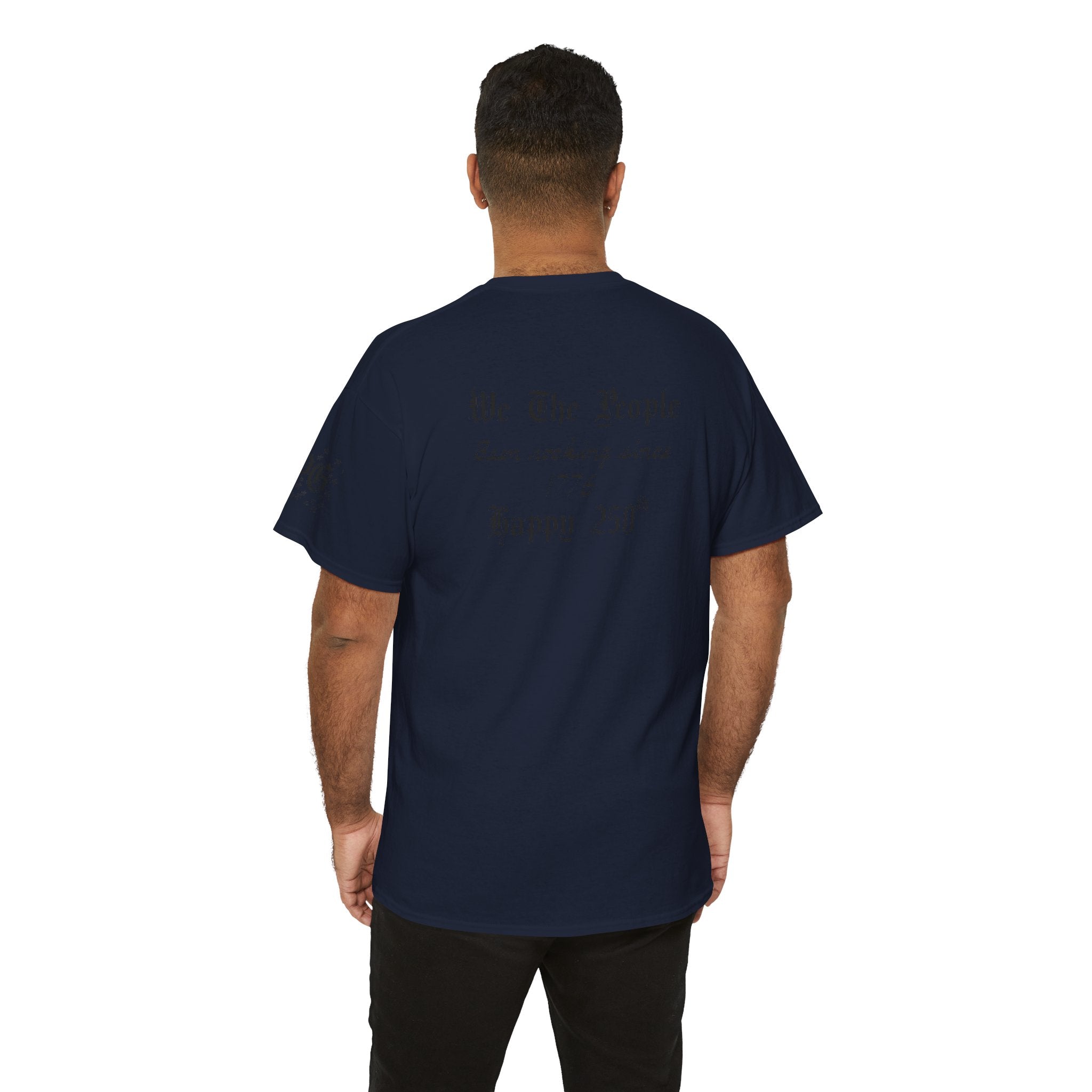 Patriotic 'God Bless America' Tee — 'We The People' Backprint 250th Celebration T-Shirt