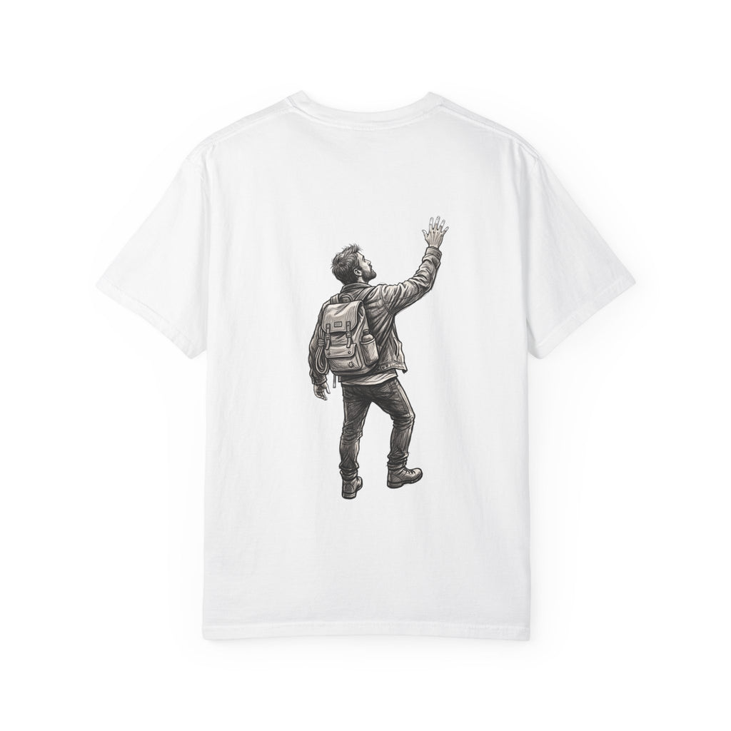 Isaiah 6:8 T-Shirt — Vintage Prayerful Backpacker Graphic Tee