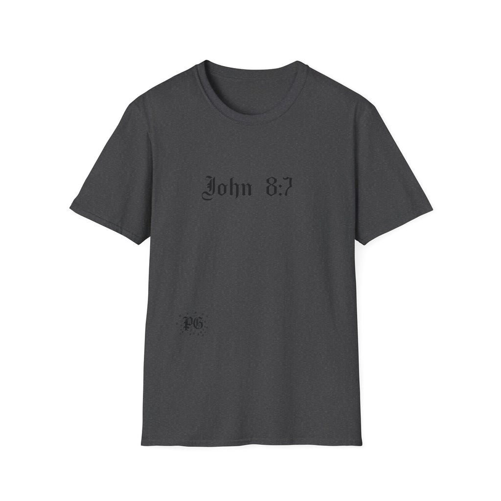 T-Shirt — John 8:7 Vintage Scripture Tee