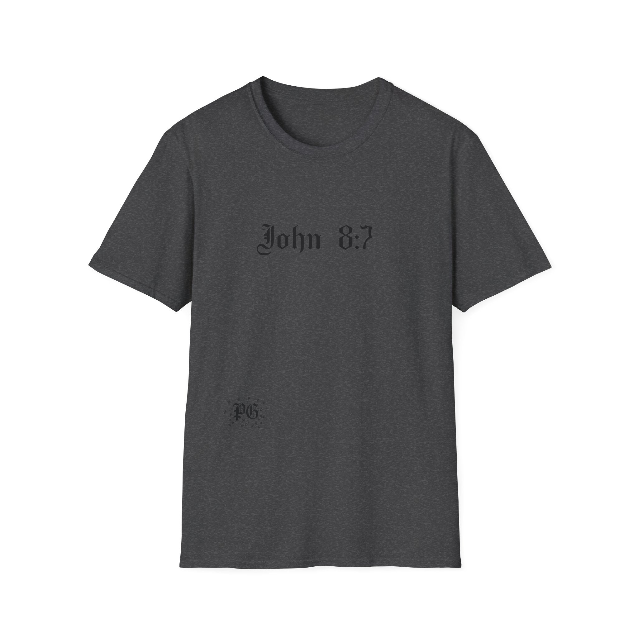 T-Shirt — John 8:7 Vintage Scripture Tee
