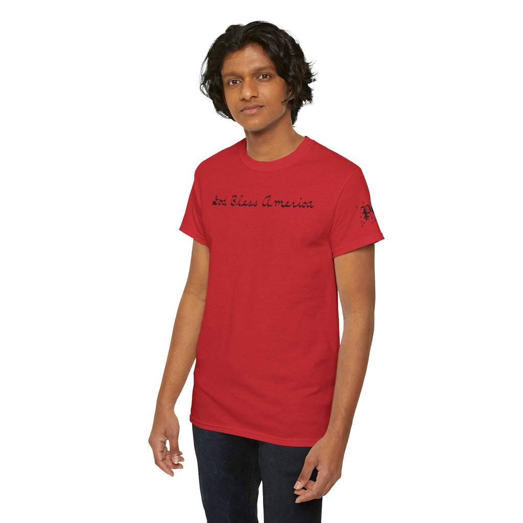 Patriotic 'God Bless America' Tee — 'We The People' Backprint 250th Celebration T-Shirt