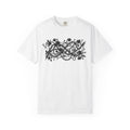 Floral Infinity T-Shirt — Gothic Rose Vine Design with ‘PG’ Back Print
