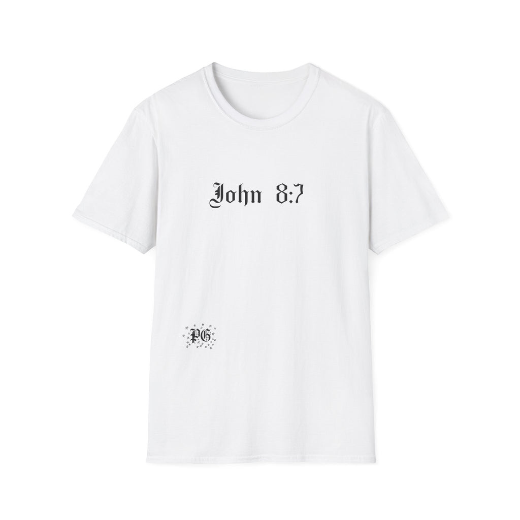 T-Shirt — John 8:7 Vintage Scripture Tee