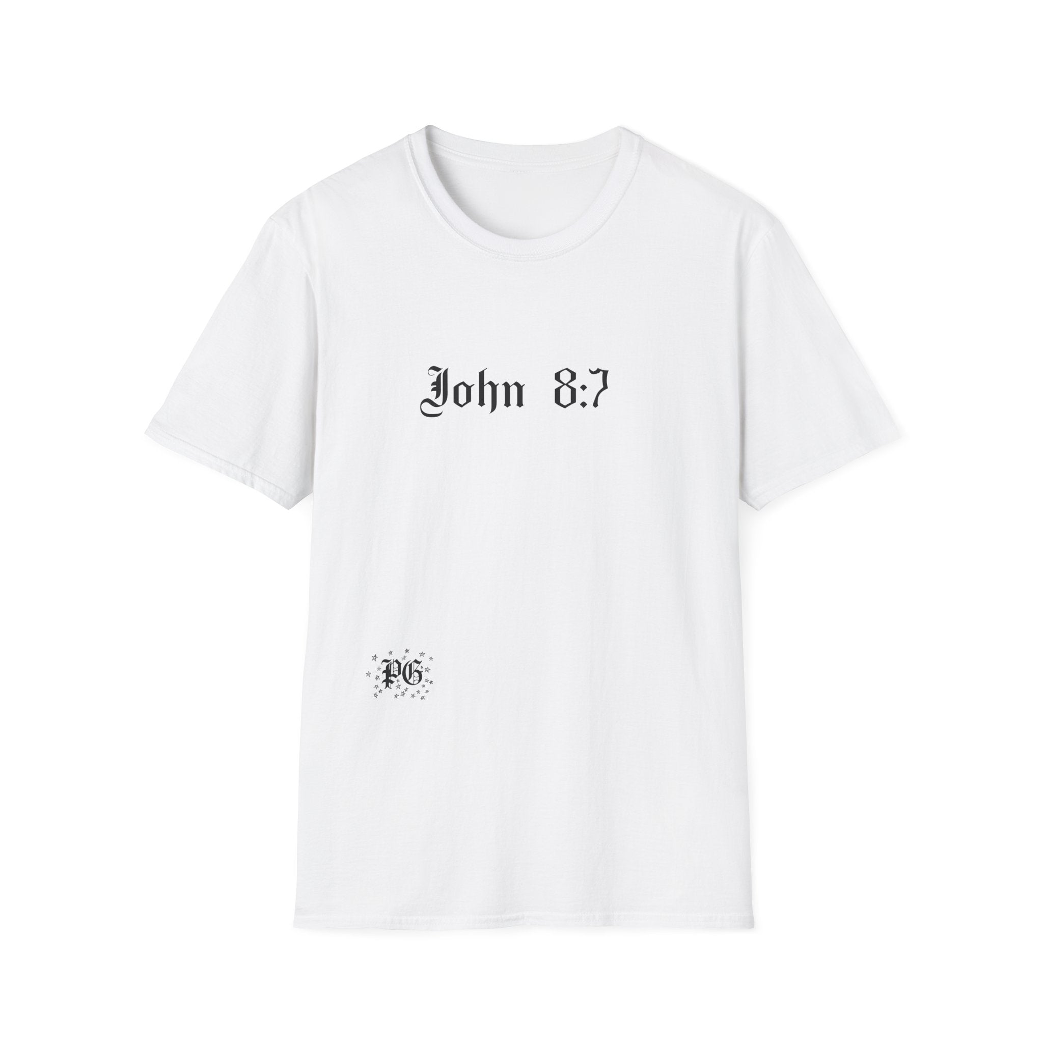 T-Shirt — John 8:7 Vintage Scripture Tee