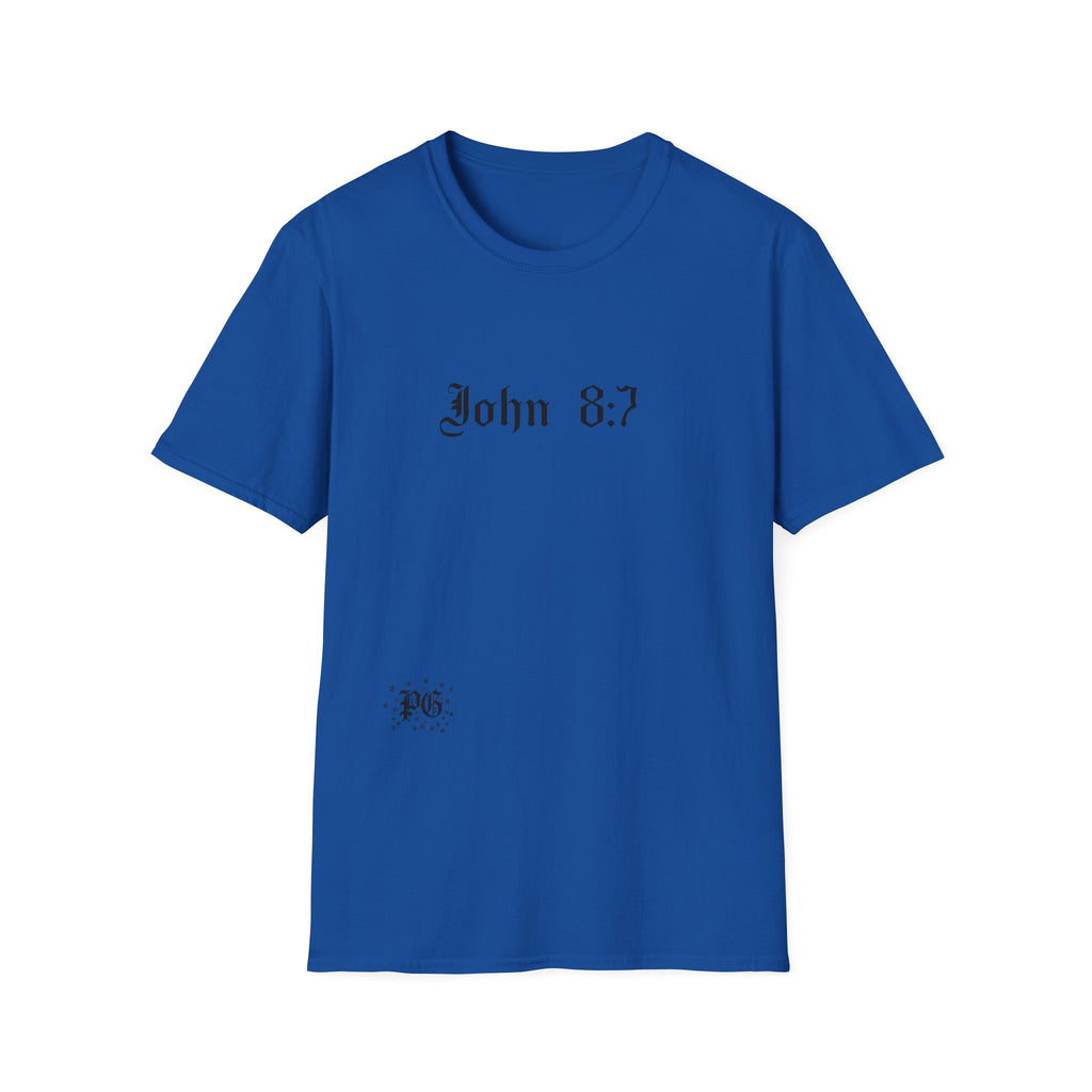 T-Shirt — John 8:7 Vintage Scripture Tee