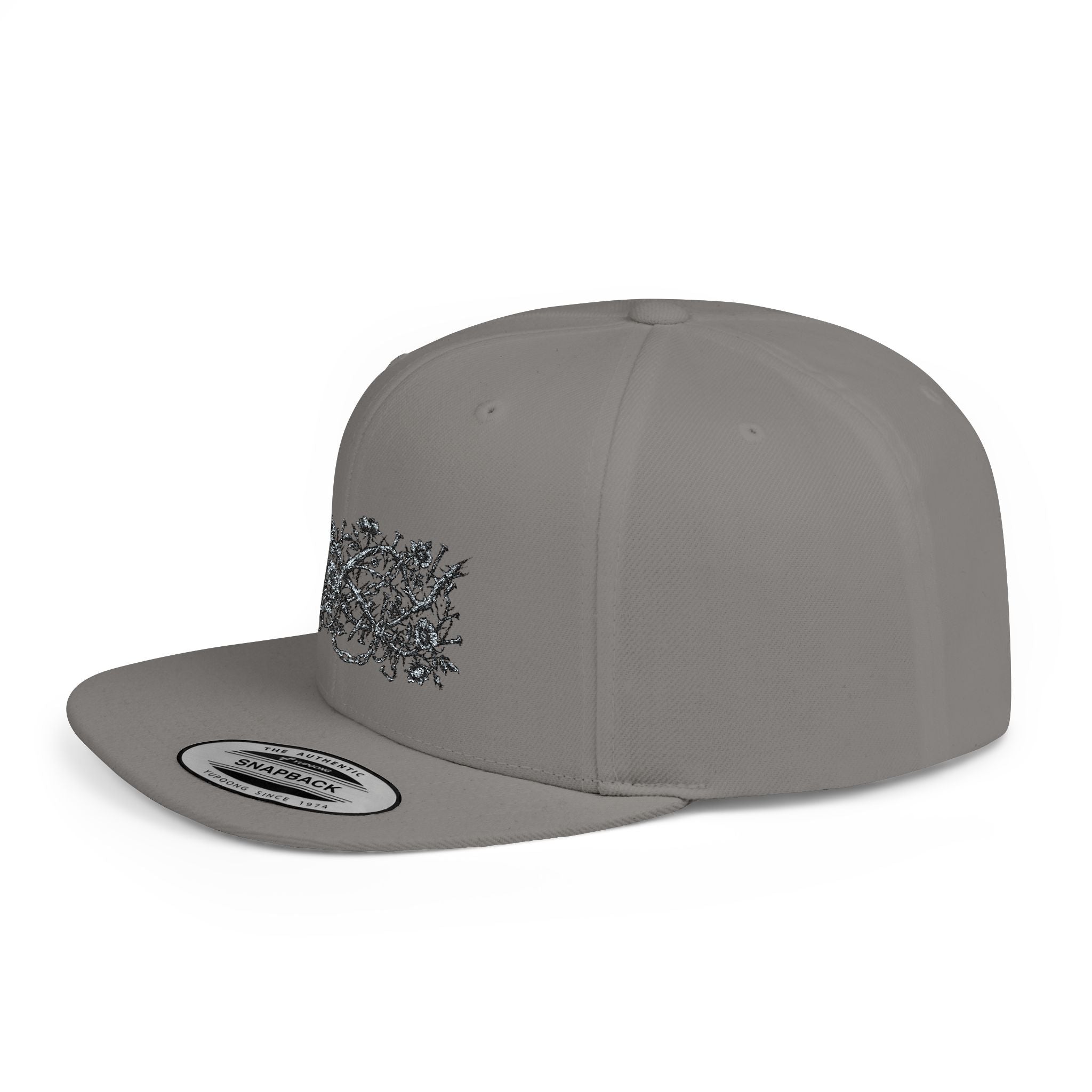 Floral Flat Bill Snapback Hat