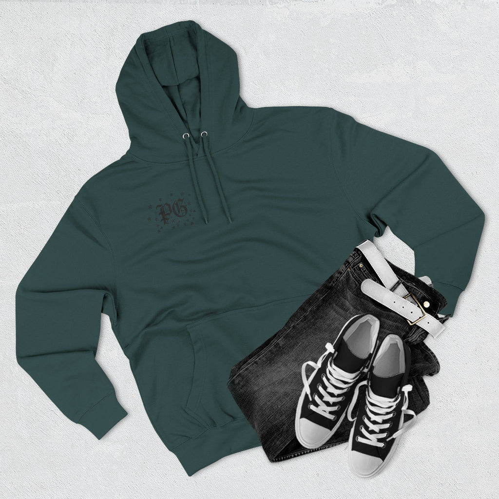 Skelly Cozy Bench Fleece Hoodie — 'Cozy Bench for Skelly' Graphic