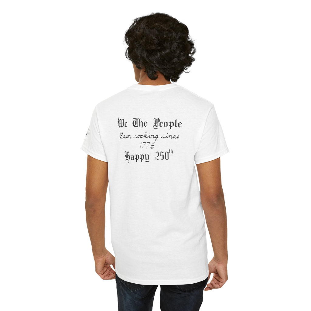 Patriotic 'God Bless America' Tee — 'We The People' Backprint 250th Celebration T-Shirt
