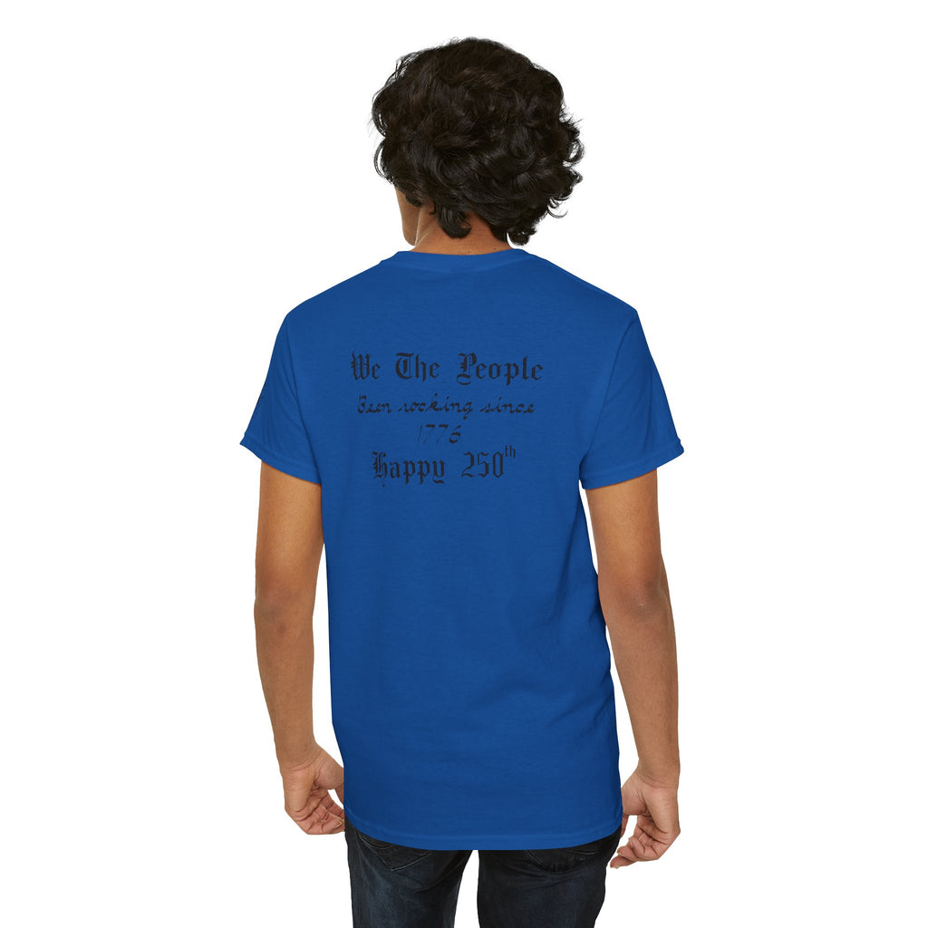 Patriotic 'God Bless America' Tee — 'We The People' Backprint 250th Celebration T-Shirt