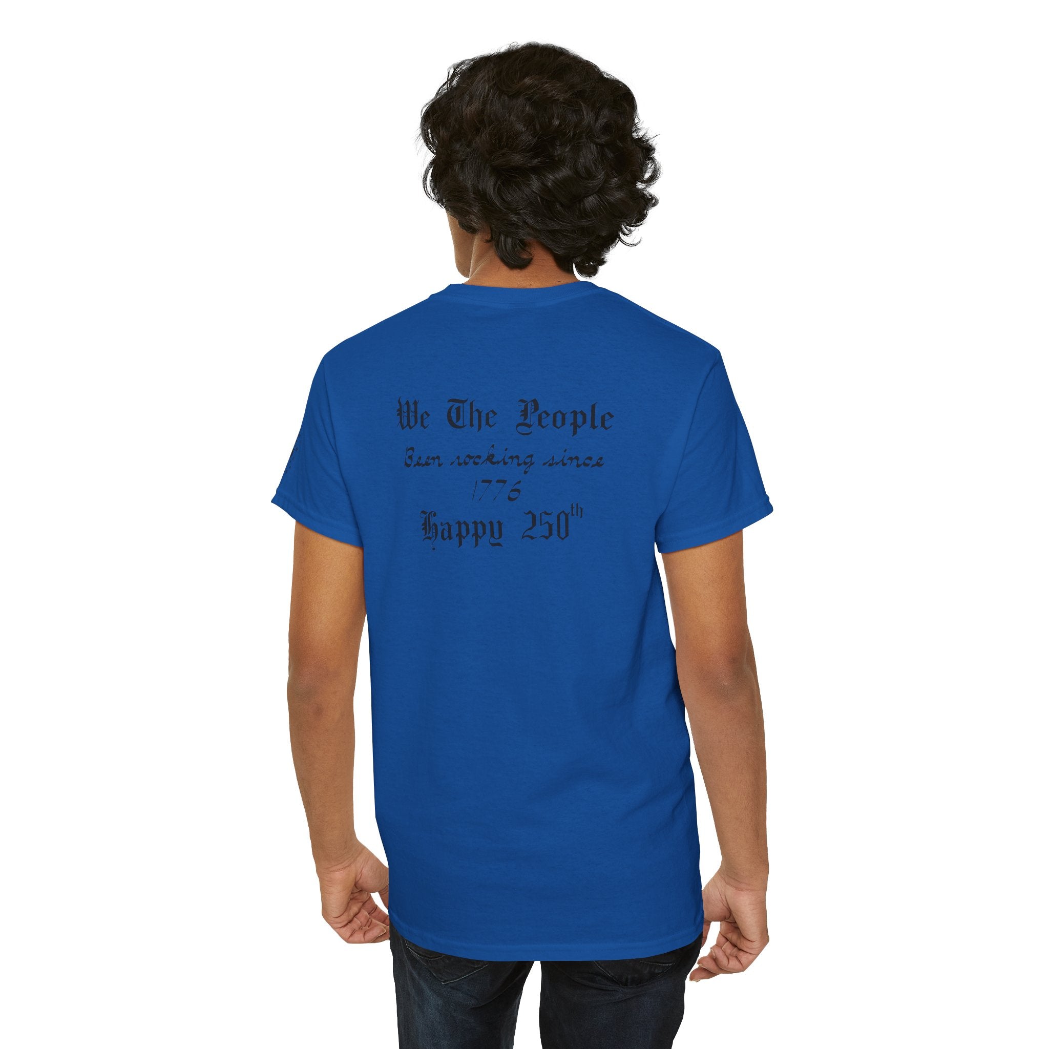 Patriotic 'God Bless America' Tee — 'We The People' Backprint 250th Celebration T-Shirt